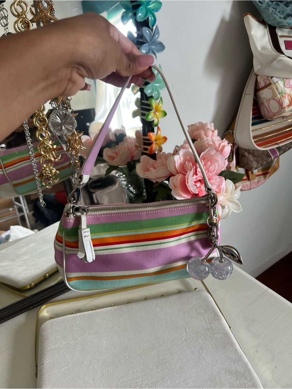 Iconic Coach Hampton demi mini shoulder bag